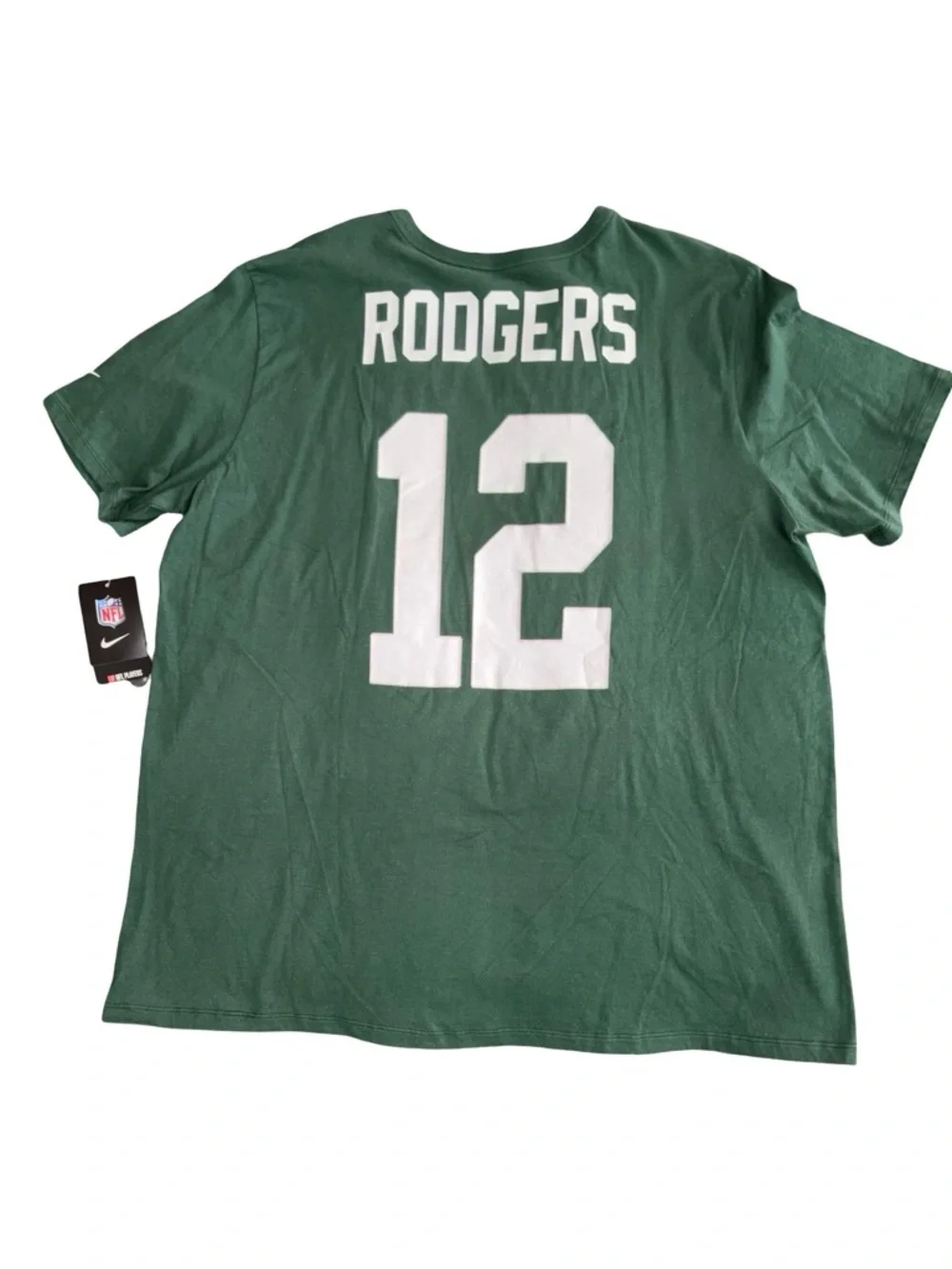 Nike Green Bay Packers #12 Aaron Rodgers T-Shirt NWT Green Size XXL